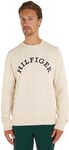 Tommy Hilfiger Homme Sweat Sans Capuche, Ivoire (Calico Heather), XXL