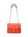 Lauren Ralph Lauren Bradley Leather Small Shoulder Bag, Orange Lily