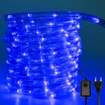 Tube Lumineux Extérieur led Guirlande Lumineuse Décoration avec 240 Lampes et Adapteur d'alimentation Bleu 10M - Tolletour