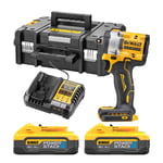 Dewalt DCF921 18V XR Brushless 12 Impact Wrench 2x5Ah, Charger  TSTAK II Case