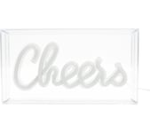 Global Gizmos 51449 LED Neon Cheers Sign - White