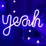 LED Neon Sign Yeah Shape Wall Decor Neon Night Light Uniform Soft Lighting LED S