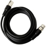 C2G 80380 5m Pro-Audio XLR Male to XLR Female Cable Suitable for DJ Equipment, Jack Extender, Amplifiers, Mixer, Microphone Extension, Drum, Speakers, Amp and More