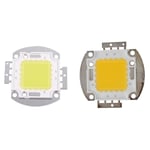 2 st LED-chip 100w 7500lm Ljuslampa Spotlight Hög Effekt Integrerad Diy Vit & Varm Vit