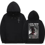 Cactus Jack Hoodie för Män och Kvinnor Dubbelsidig Logotyptryck Look Mom I Can Fly Travis Scott Hoodies Unisex Mode Hip Hop Streetwear Q02158*black M