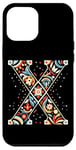 Coque pour iPhone 15 Plus Lettre initiale du nom de l'alphabet X dans le style de l'art populaire