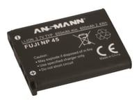 Ansmann A-Fuji Np 45 - Batteri - Li-Ion - 650 Mah - For Fujifilm Finepix Jv500, Jx580, Jx680, Jz200, Jz250, T410, T500, T550, Xp60  Instax Mini 90