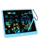 Tablette D'écriture LCD 16 Pouces, Tablette Dessin Enfant, Tablette Graphique Ardoise Magique Jouets Enfant 3 4 5 6 7 8 9Ans Garçon Fille, éducatifs Jouet Cadeaux d'anniversaire de Noël pour Enfants