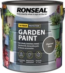 Ronseal Garden Paint Metal Wood Brick Stone Shed Furniture 2.5L - Charcoal Grey