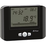 VEMER VE312500 MITHOS - Thermostat Mural avec Programmation Hebdomadaire, Alimenté par Pile, Noir