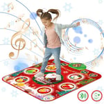 Tapis de Danse pour Enfants, 6 Lumière LED Tapis de Danse Musical avec Bluetooth sans Fil, 6 Modes de Jeu, Batterie Rechargeable, Jouet Cadeau d'anniversaire de Noël pour Garçons Fille 4 à 12 Ans