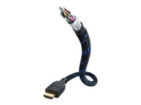 In-Akustik Premium - Ultra High Speed - Hdmi-Kabel Med Ethernet - Hdmi Hann Til Hdmi Hann - 2 M - Trippel Beskyttelse - Svart/Blå - 10K120hz (10240X4320) Support