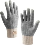 Homealexa Gants d'hiver à Écran Tactile Femme et Homme Gants Tricoté Chauds pour Cyclisme Randonnée Escalade Travail Loisir Cadeau Gris,Taille unique,gris