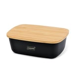 Feel Maestro Bread bin MR-1776-BLACK Black Wood Plastic 1 Piece 34.5 x 13 x 23.5 cm