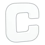 Décopatch AC732C - Un support en papier blanc mâché 1,5x10,5x12 cm, Petite lettre C
