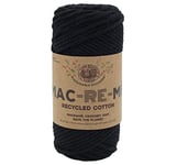 Lion Brand Yarn Company Mac-Re-Me Fil, Coton, Noir, 7oz/200g77yd/70m