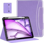 ¿¿Tui Pour Ipad Air 11 Pouces M2 2024/Ipad Air 5¿¿Me/4¿¿Me G¿¿N¿¿Ration 2022/2020 & Ipad Pro 11 Pouces 2022/2021 Avec Porte-Crayon, Violet Clair