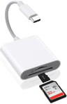 2en1 USB C Lecteur de Carte SD, Adaptateur Micro SD vers Type C OTG, Adaptateur Carte de Caméra SD pour Cartes SDHC SDXC TF Compatible avec iPhone 15 Plus Pro Max MacBook Air Pro Galaxy S24 S23