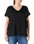 TOM TAILOR mine to five 1030373 Blouse Col V Femme ,28992 - Obsidian Black ,42