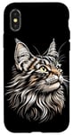 Coque pour iPhone X/XS Maine Coon Chat Cat Amoureux des Chats Maine Coon Doux