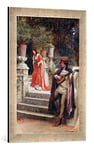 Kunst für Alle 'The Minstrel S Lay, Image encadrée par George Sheridan Knowles Impression d'art dans Le Cadre de Haute qualité Photos Fait Main, 40 x 60 cm, Argent Raya