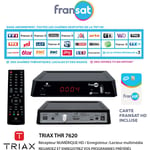 M-e - Récepteur Satellite Numérique hd / Enregistreur / Lecteur Multimédia fransat Triax thr 7620 - Carte fransat hd Incluse - noir