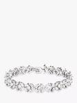 Jon Richard Bridal Cubic Zirconia Floral Tennis Bracelet, Silver