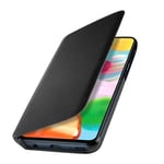 Back cover Samsung Galaxy A41 Wallet function, Original smart sleep - Black