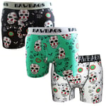 Bawbags Men's 3 Pack Boxer Shorts Day Of The Dead Underwear Bnib