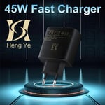 45W Supernopea Laturi Samsung Galaxy Musta USB-C