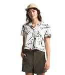 THE NORTH FACE First Trail Chemise White Dune Coyote Field Sketch Print M