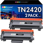 TN2420 Cartouche de Toner Compatible pour Brother TN2410 TN-2420 TN-2410 pour DCP-L2530DW MFC-L2710DN HL-L2310D MFC-L2730DW MFC-L2750DW HL-L2350DW MFC-L2710DW DCP-L2550DW (Noir, 2 Pack)