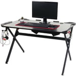 Mendler - Bureau HWC-F11, table d'ordinateur, bureau de jeunesse, jeu en ligne, 120x75cm noir