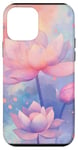 Coque pour iPhone 12 mini Fleur de lotus éléments célestes ornements pastel graphique