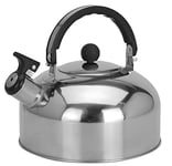 BARGAIN4ALL Stainless Steel Whistling Kettle Gas Hob Camping Whistling Kettle Whistling Stovetop – Stainless Steel Kettle – with Ergonomic Handle - Cookers Gas Stoves (2L)