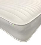 Starlight Beds 80cm x 200cm Sprung Jersey Knitted Fabric. 80x200 Mattress, White