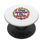 All that sparkle, no depth Sarcasm Sassy Colorful PopSockets Adhesive PopGrip