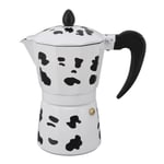 (6 Cups 300ML)Aluminum Coffee Pot Cow Milk Color Moka Pot Portable