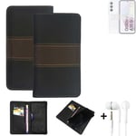 Phone Case + earphones for Samsung Galaxy A35 5G Wallet Cover Bookstyle protecti