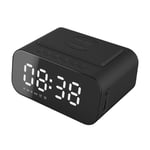 Wireless Charging BT Speaker Clock Led Display Alarm Clock Speaker With Fm Radio