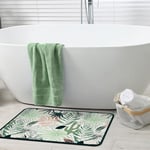 CREARREDA Tapis de Salle de Bain Absorbant et antidérapant avec Impression 40 x 60 cm, fabriqué en Italie, Tapis de Bain Doux à Absorption Rapide, Convient pour descendre de Douche, Baignoire et