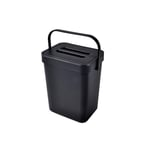 Homéa, Poubelle Compost Accrochable Repositionnable Plastique 3L 16X12Xh20 cm Anthracite