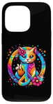 iPhone 13 Pro Funny Cat Tie Dye Peace Sign Hand Funny Boys Kids Girls Case