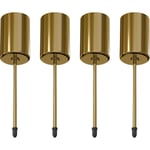 Adventskransljusstake, Retro Adventsljusstake i koppar, Ljusstake i metall, 4-pack, För adventskrans, Julljusbricka med tagg