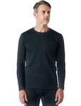 LAPASA Haut Thermique Homme Maillot de Corps à Manches Longues sous-Vêtements Chauds Automne/Hiver M26 Bleu Marine (1 Haut) S