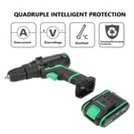 21V Battery Powered Power Drill Mini Cordless Electric Screwdriver Hammer Dr FST