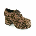 Ellie Shoes PIMP Leopard Disco 70s 3" Heel Mens Platform Lace shoes 312-PIMP