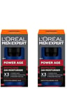 2 x L'Oreal Men Expert Power Age Revitalising 24H  Moisturiser. X3 Formula.