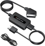 Scart  to  HDMI  Converter  with  HDMI  and  Scart  Cables ,  Scart  HDMI  Adapt