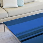 Dimexact - Film de protection pour table en verre bleu roi transparent - 152 cm x 0.5 m - En Rouleau - bleu